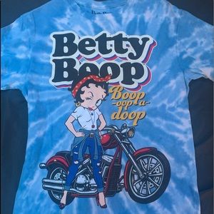 BLUE TYE DYE BETTY BOOP GRAPHIC TEE